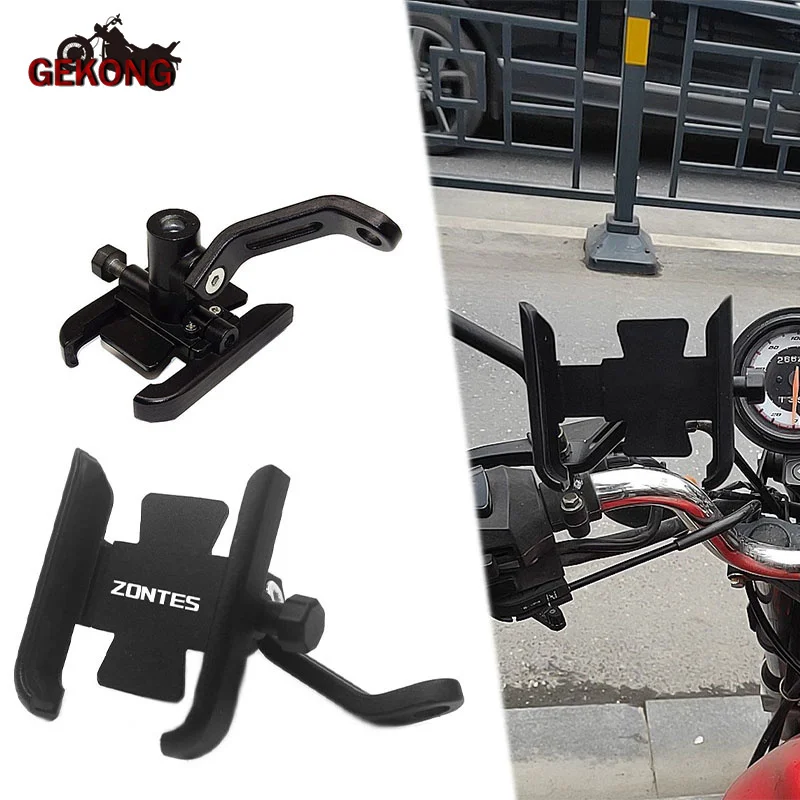 U1-125 Mobile Phone Bracket For ZONTES U1 125 2021 CNC Aluminum Alloy Handle Bar GPS Stand Holder Motorcycle Accessories