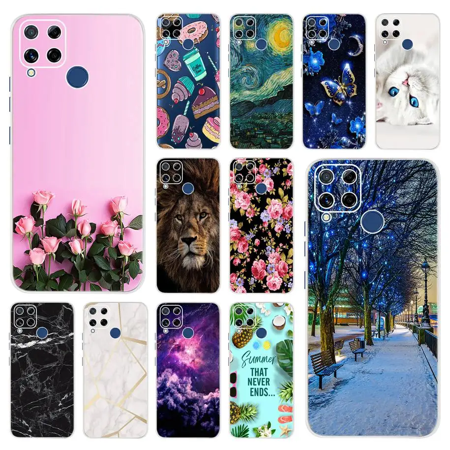 Realme C15 Cases Realme C15 Case Cover Cartoon Soft TPU Silicon Back Cover For OPPO Realme C15 C 15 RealmeC15 RMX2180 Phone Case