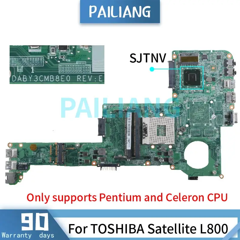 

For TOSHIBA Satellite L800 L840 C845 Laptop Motherboard DABY3CMB8E0 HM70 Mainboard SJTNV DDR3 Tested