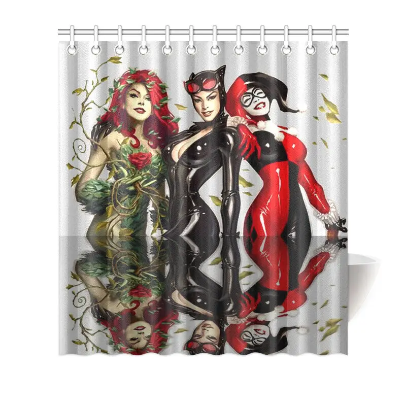 Fashion Custom Catwomen Poison Ivy Bathroom Shower Curtain