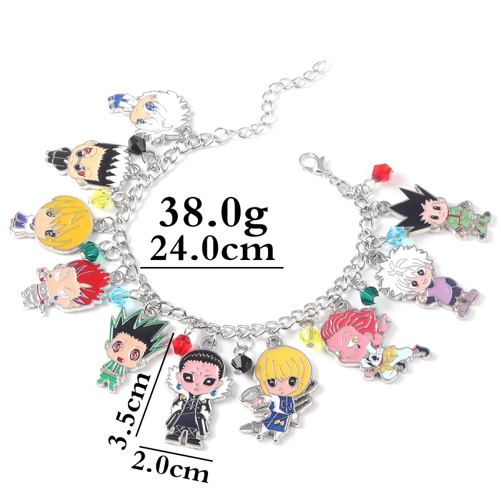 Anime Hunter X Hunter Bracelets Cute GON FREECSS Kurapika Killua Zoldyck Leorio PaladiKnight Figure Pendant Bangles Jewelry Gift