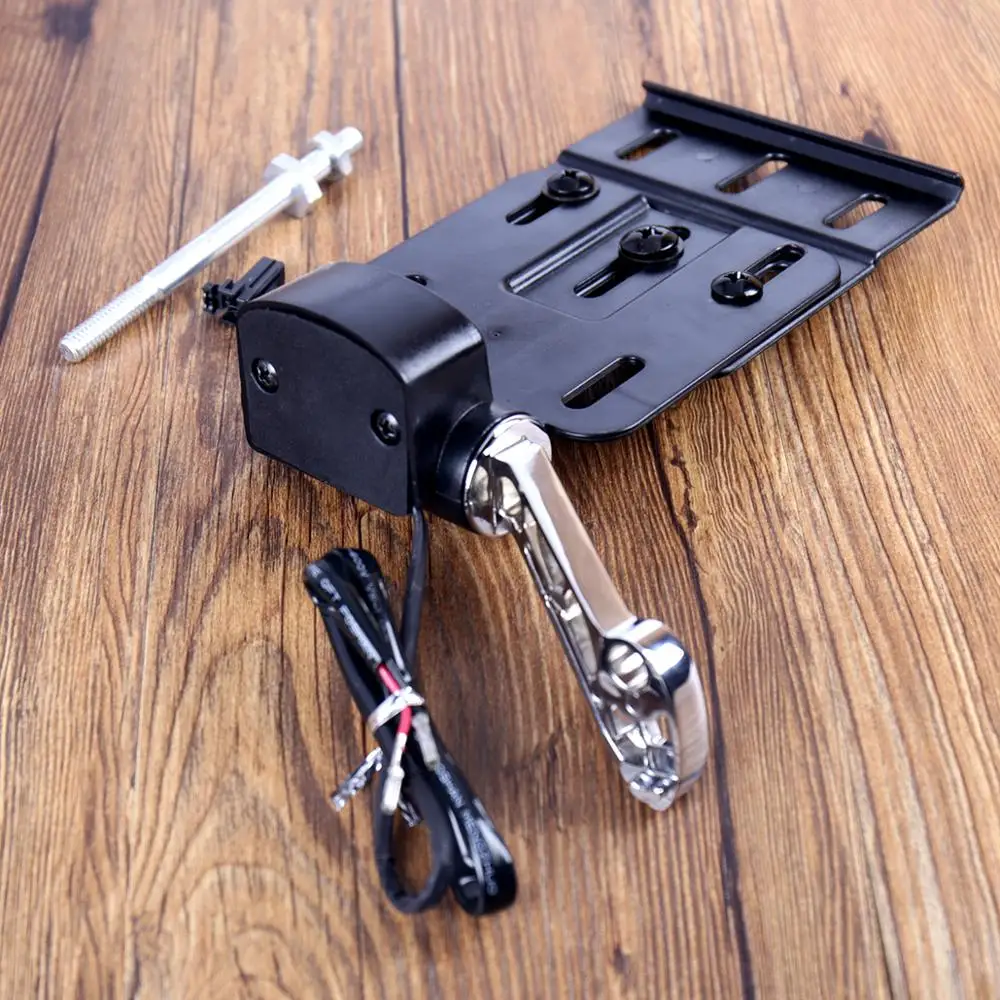 Motorcycle Telescopic Folding LED Light Metal Side Mount License Plate Holder Fit For Harley Dyna Fat boy Sportster 883 1200 XL