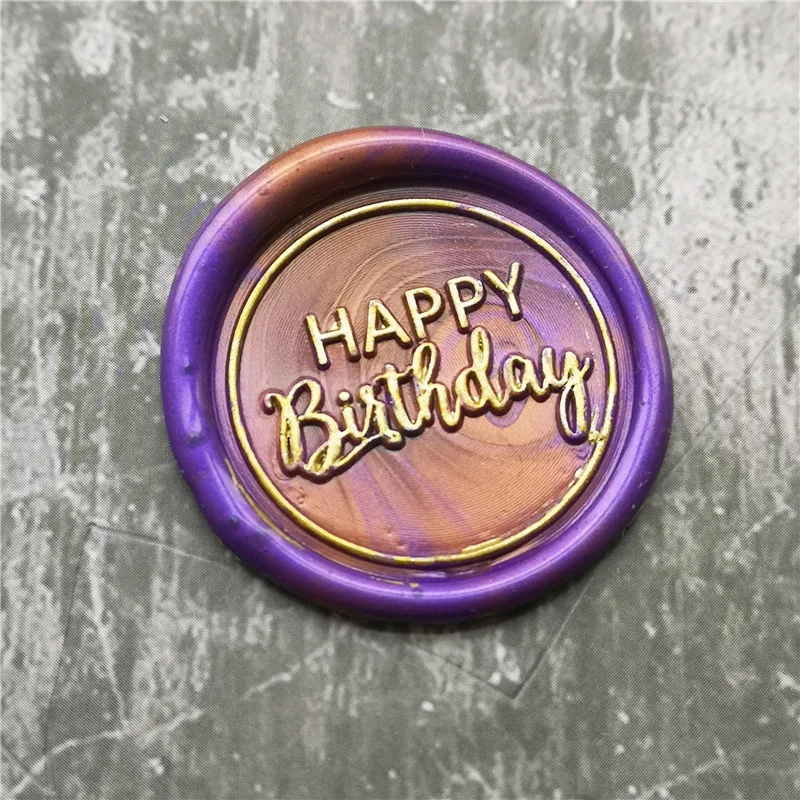 Happy birthday Wax Seal Stamp Wedding Party Birthday Invitation Stamp Letter Envelope Seal Wax Stamp & Stick Set