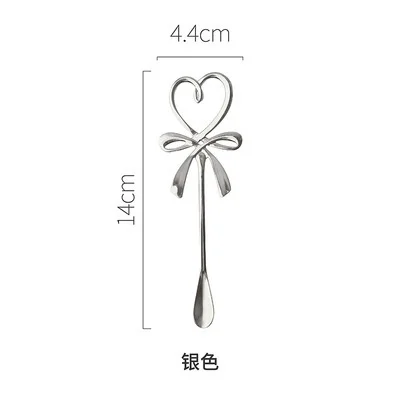 Butterfly Heart Shap Coffee Spoon Tea Dessert Spoon Hanging Teaspoon Glod Silver Spoon Stainless Steel Stir Flatware Dinnerware