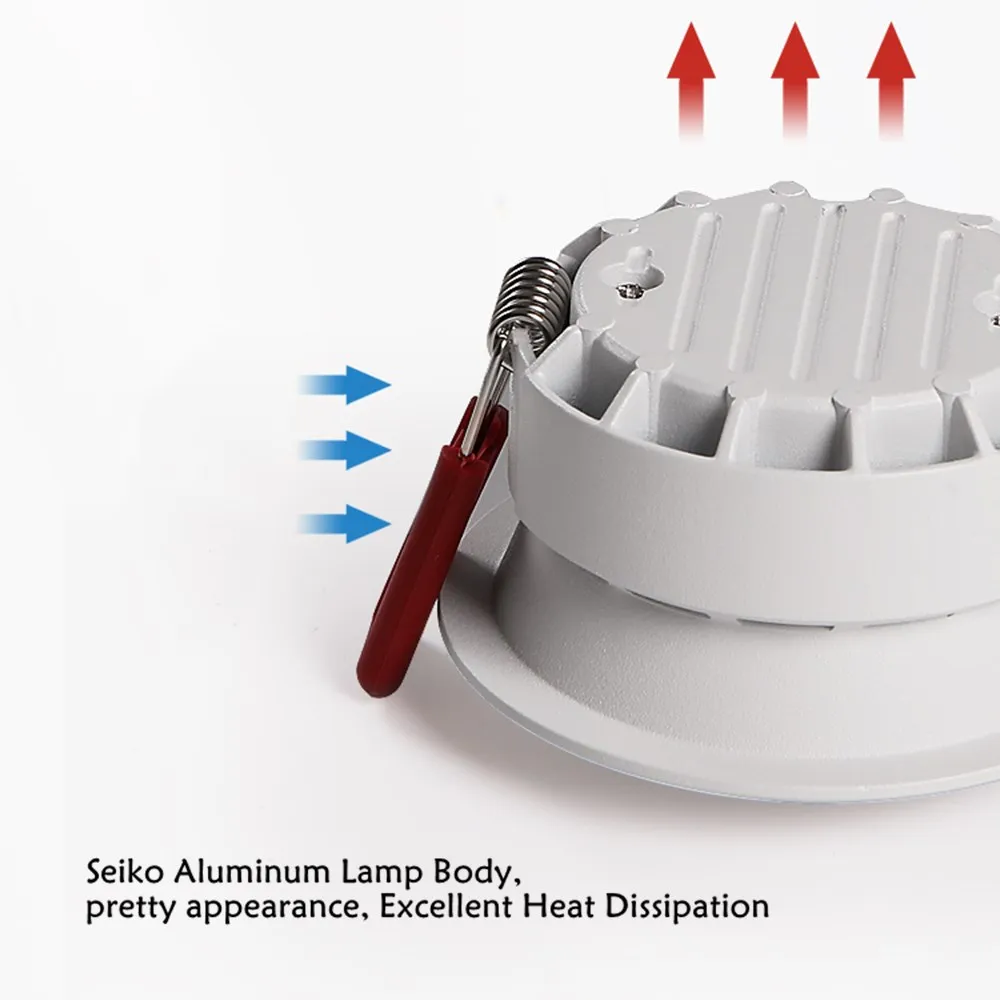 Imagem -04 - Downlight Led Embutido com Favo de Mel Lâmpada do Teto Iluminação Local Quarto Sala de Estar Sala de Jantar 7w 12w 18w 20w