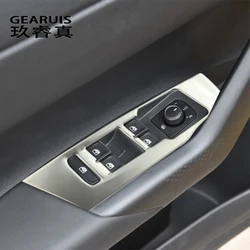 Car Styling For VW Volkswagen Polo 2019 2020 Window Lift Switch Panel Trim decoration Cover Stickers lnterior Auto Accessories