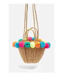 New Fashion Colorful Ball Straw Woven Handbags Seaside Vacation One-shoulder Messenger Beach Bag Lady Summer Shoulder Bags