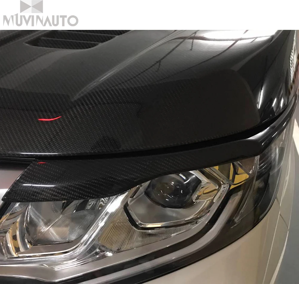 For  HONDA  STEP WGN SPADA COOL SPIRIT Carbon fiber eyebrow lampshade light line eyelash2015