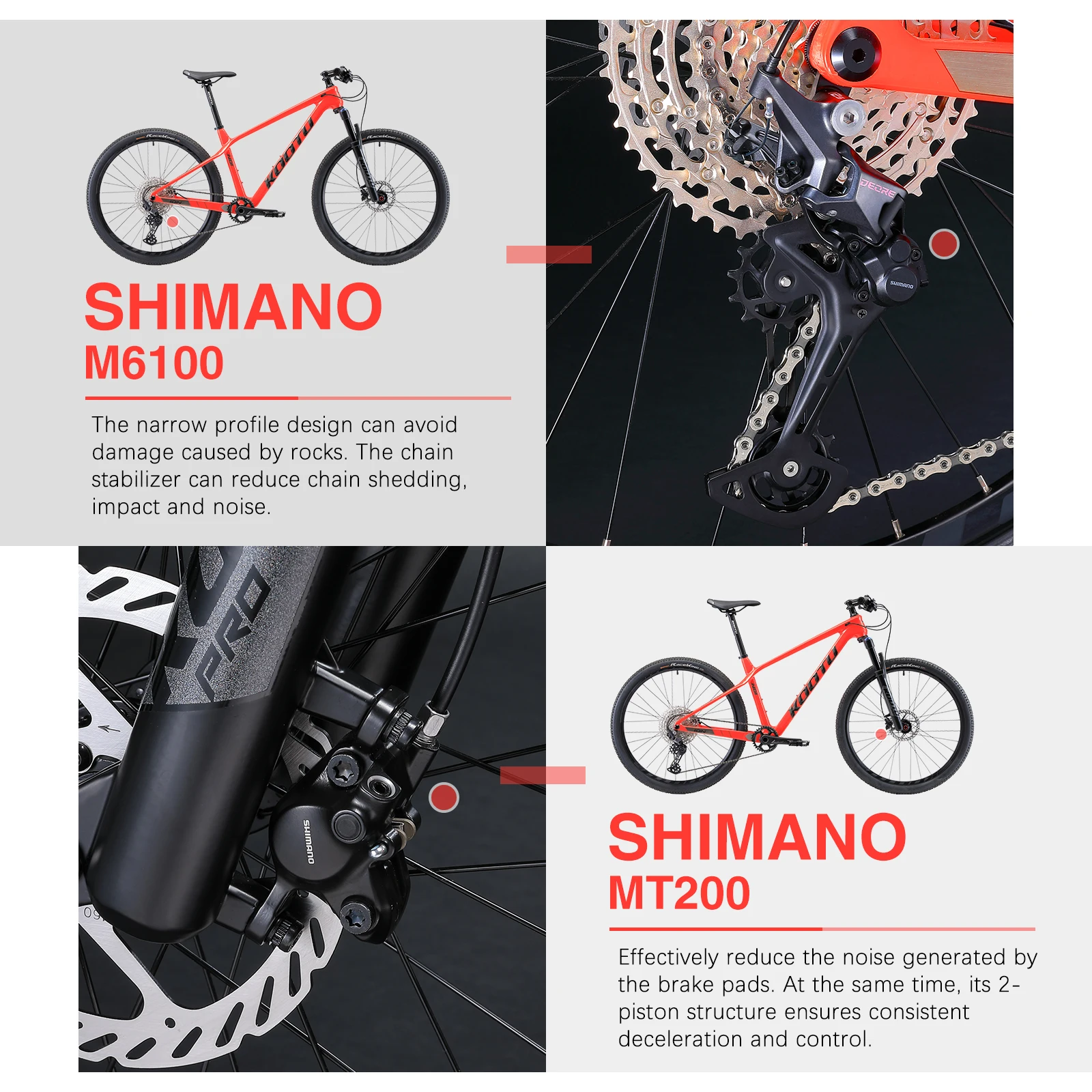 KOOTU DECK 6.1 Carbon Fiber Mountain Bike 27.5 with SHIMAN0 M6100 12 Speed Mountain Bike Adult MTB