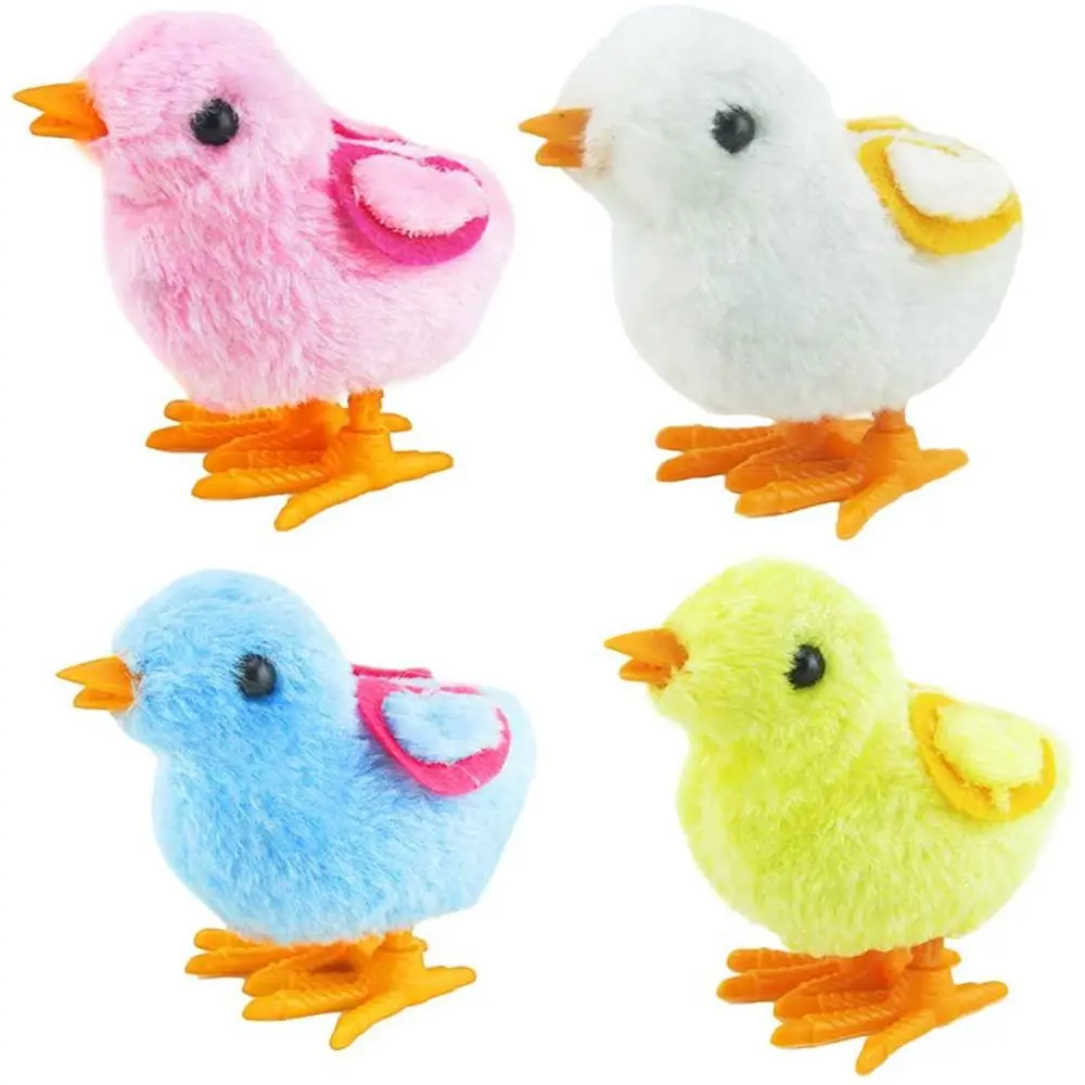 

Classic Plush Cute Wind Up Chicken Clockwork Toy Jumping Bunny Rabbit