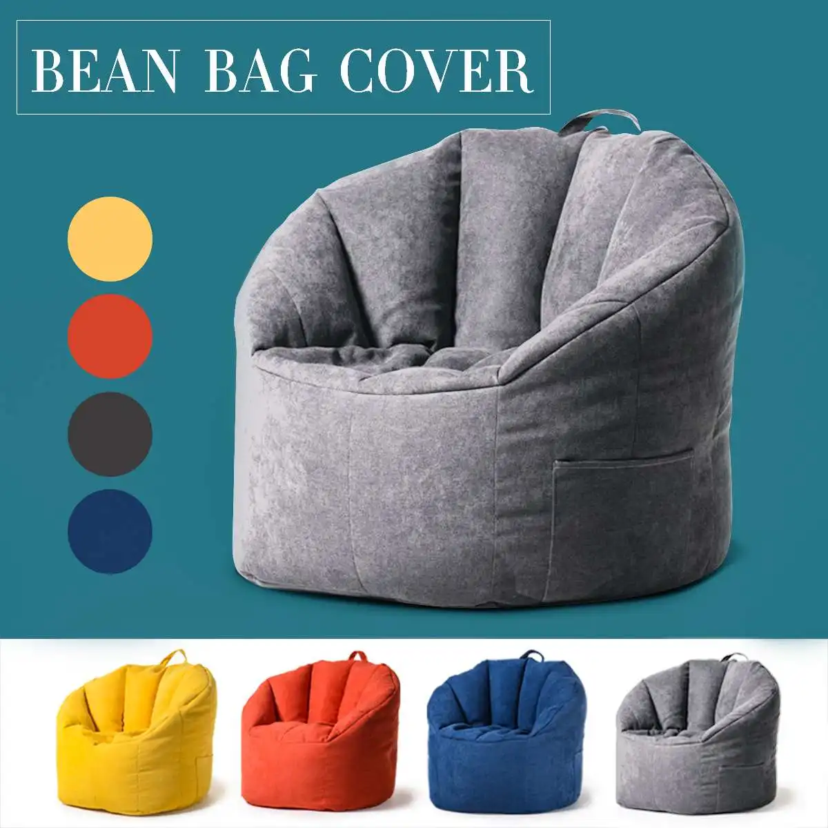 Large Lazy Bean Bag Sofas Cover Seat Bean Bag Chair Tatami Puff Relax Lounge Furniture Living Room Chair Puff seat Comfort Cover