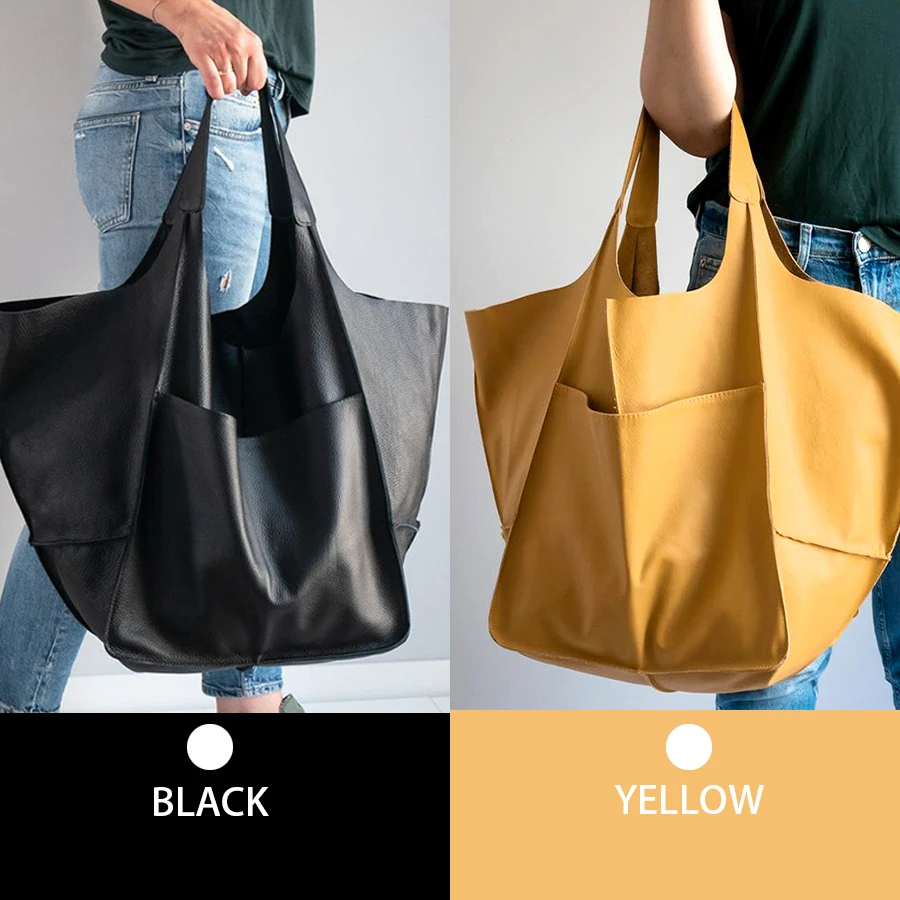 Designer Aged Metal Look Luxury Pu Leather Shoulder Bags Casual Soft Large Capacity Tote Women Handbags Retro Big Shopper Purses