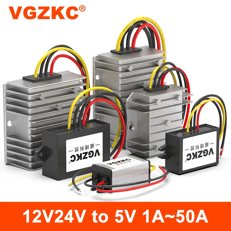 12V24V do 5V 1A 3A 5A 10A 20A 30A 40A 50A konwerter DC 8-40V do 5V samochodów LED regulator mocy DC-DC step-down moduł