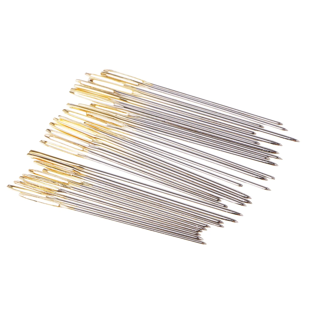 30Pcs Large-Eye Needles Sewing Tool DIY Craft Tool for Cross Stitch Wool Yarn Leather Darning Embroidery Knitting 3 Sizes