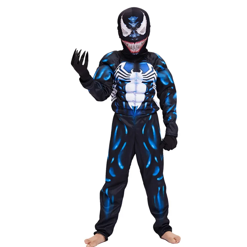 Disfraz de Héroe de Venom para niños y adultos, medias Siamesas para fiesta de disfraces, rendimiento, Cosplay