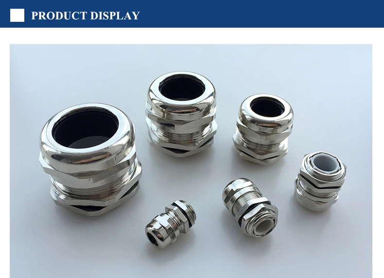 1 Stück wasserdichte Kabelverschraubung, Kabeleinführung, IP68, PG-Serie für 3–44 mm PG7-PG48, vernickelter Messinganschluss – Detail 12