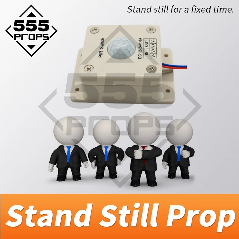 escape room game stand still prop human sensor prop stand for a certain time to escape the room 555PROPS