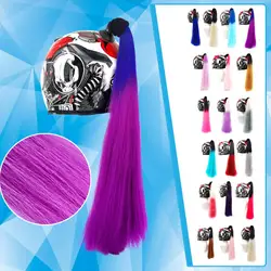 FASTRIDER-trenzas de casco de motocicleta de moda para mujer, peluca de trenzas de diamante DIY para cascos de motocicleta, decoración de ventosa, estilo de coche, 1 ud.