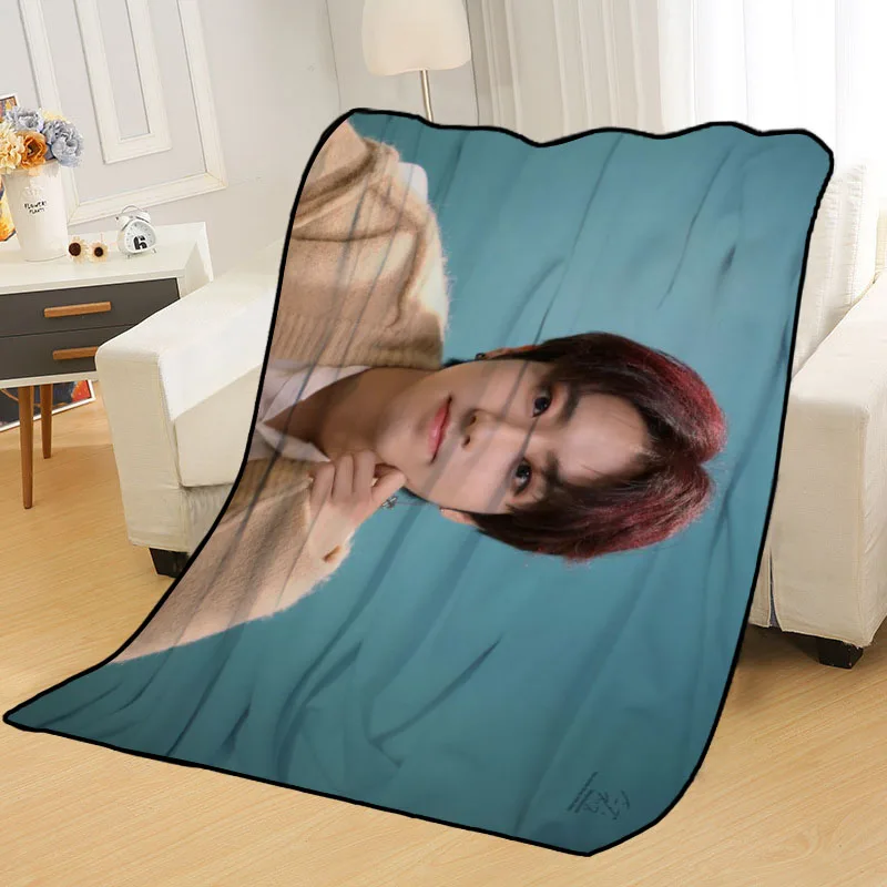 Novo han jisung lance cobertor personalizado cobertores para o sofá/cama/carro portátil 3d cobertor para o miúdo têxtil casa