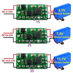 Multi-Cell 1S 2S 3S Step-Down Buck Li-Ion Lipo Lithium Battery Charger Module DC 5V-23V 6V 9V 12V 15V 19V to 4.2V 8.4V 12.6V