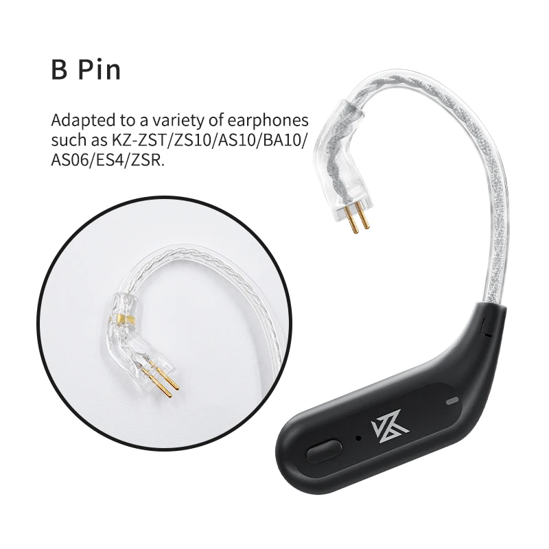 KZ AZ09 Bluetooth 5,2 Wireless Upgrade Kabel HIFI Drahtlose Ohr Haken Mit Lade Fall Für KZ TRN CCA Kopfhörer Headset ZAX ZSX 3