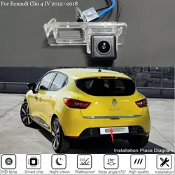 Yeshibation Rear View Camera For Renault Clio 4 IV 2012 2013 2014 2015 2016 2017~2020 HD CCD Night Vision Back Up Parking Camera