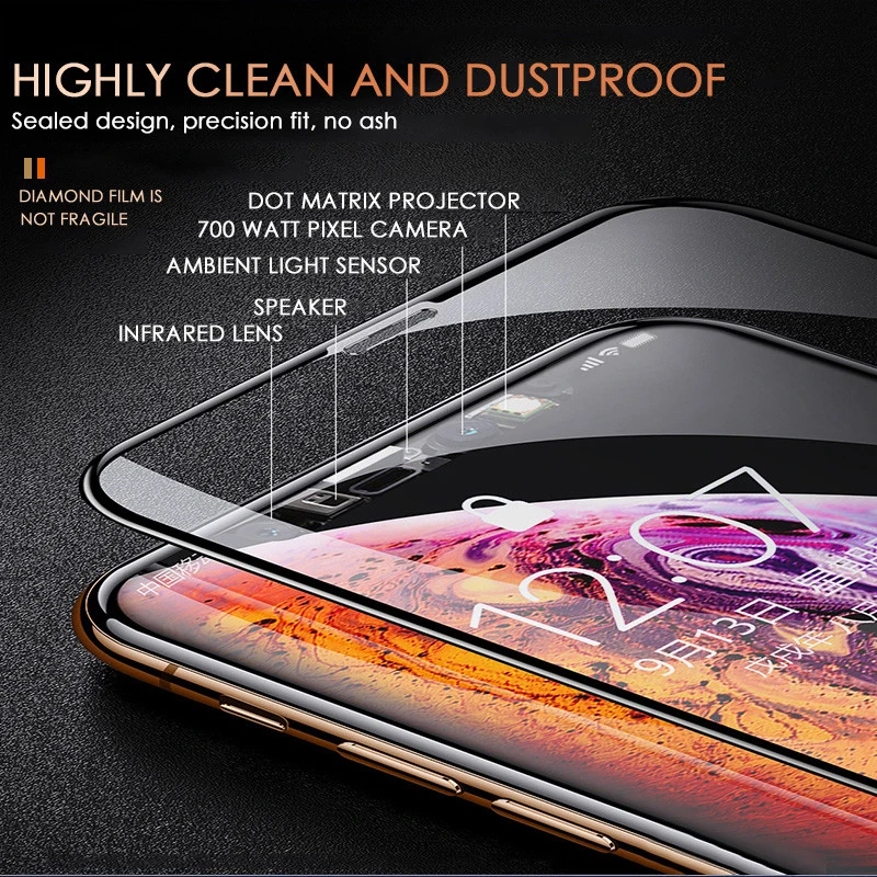 200D Curved Full Cover Protective Glass For iPhone 11 Pro X XS Max XR Tempered Screen Protector Film iPhone 11 12 13 Pro Max