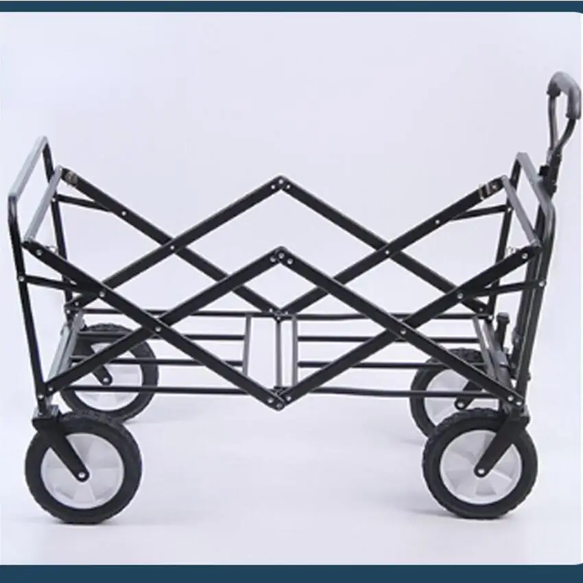 Car Camping Portable Folding Trolley Outdoor Picnic Off-road Wheel Camping Wagon Shopping Cart Hand Truck Hand Cart Garden Cart
