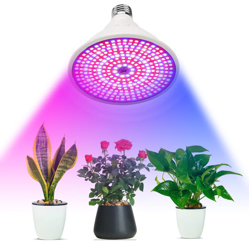 290LEDs for Indoor Plants Flowers Growth LED Grow Light Full Spectrum with E27 Lamp Holder Clip-on Phyto Lamps US EU Plug Plant