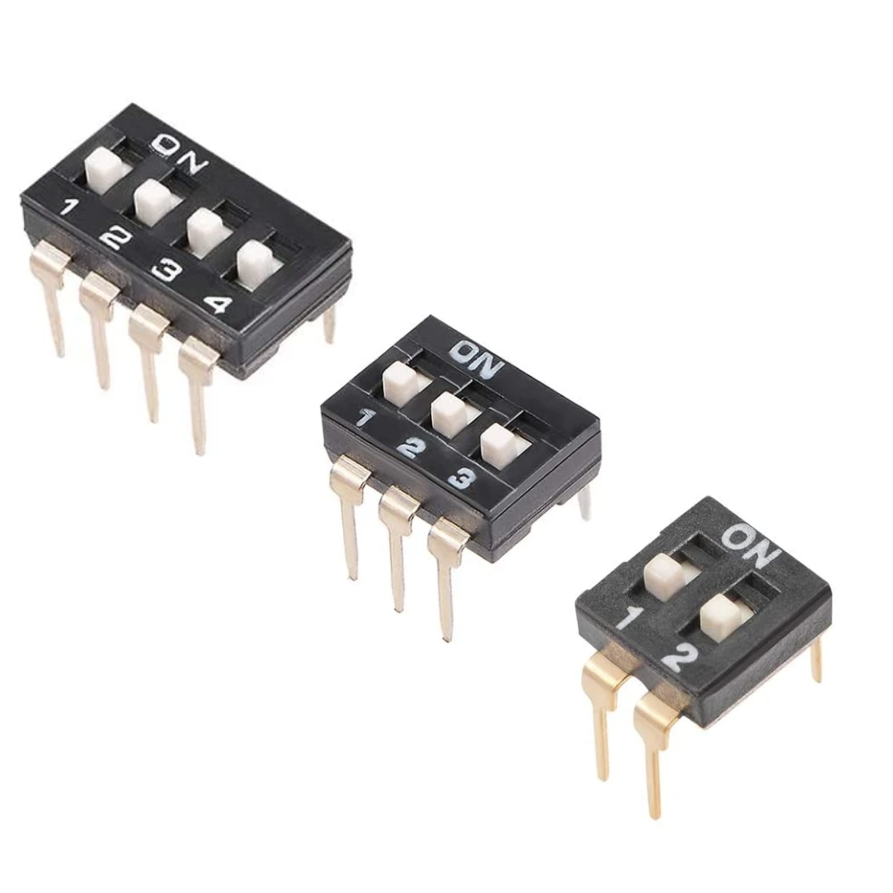 

10 шт. 2,54 мм SMD DIP переключатель типа слайда KI 1/2/3/4/5/6/8/10 позиции 2,54 мм шаг для монтажных плат PCB