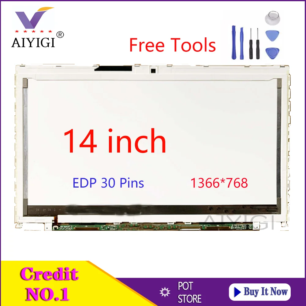 

14.0 Inch Laptop LED LCD Screen For Fujitsu U772 Dispaly LP140WH6 TSA2 LP140WH6-TSA2 LP140WH6 TSA3 LP140WH6-TSA3 Panel EDP 30Pin