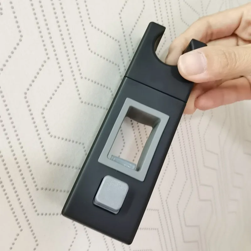 LIUYUE Duschkopfhalterung Schwarz ABS Quadratisch Badezimmer Duschhalterung Gleitschiene Frei Einstellbare Duschhalterung Zubehör – Detail 1