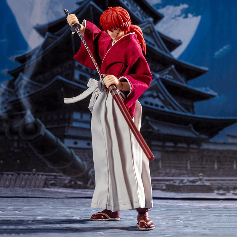 Dasin/Mainan Hebat/GT Rurouni Kenshin Himura Sagara Sanosuke Shishio Makoto SHF 1/12 16Cm/6 Inci Model Action Figure PVC Tersedia