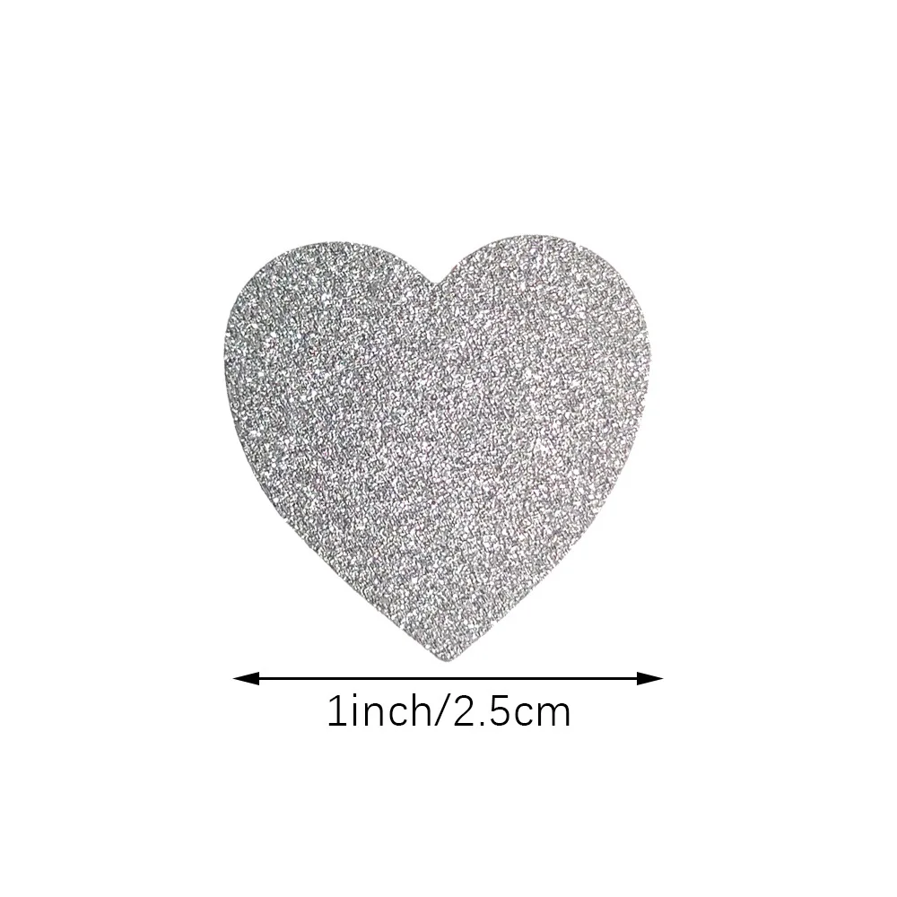 100-300pcs Diamond frosted shiny sticker heart shape labels for package wedding decoration thank you sticker stationery supply