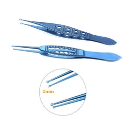 Titanium Fechtner Conjunctiva Forceps Ring Tips 1mm Ophthalmic Surgical Instruments