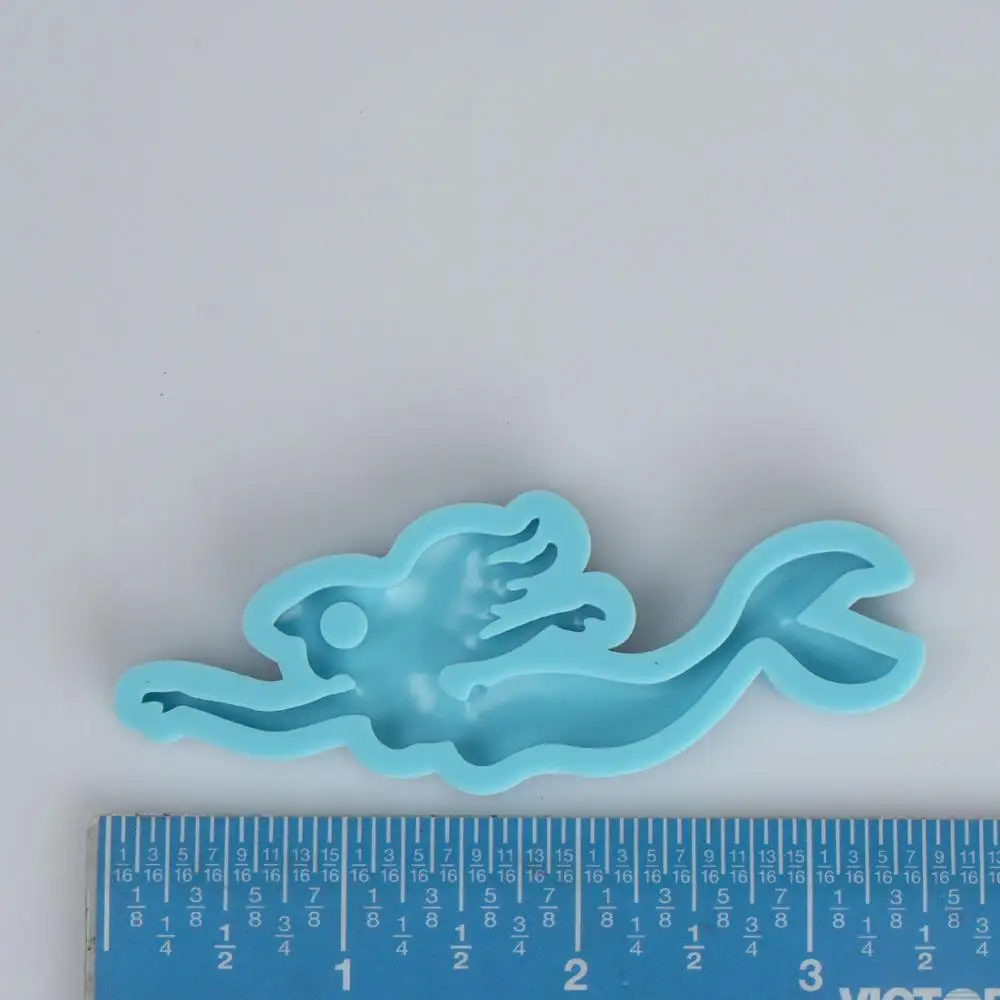 1 Piece Blue Silicone Mermaid Keychain Mold DIY Handwork Silicone Mold For Keychain 10341950