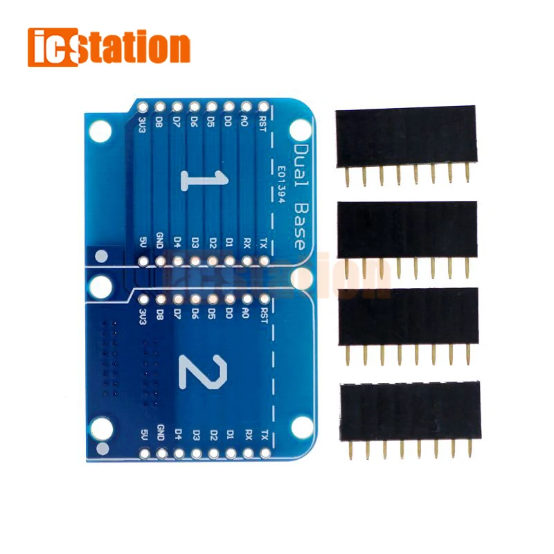 Dual Base Expansion board for WeMos D1 mini NodeMCU ESP8266