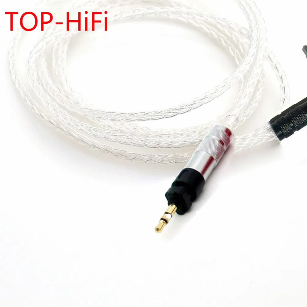 TOP-HiFi 3.5mm 7N OCC Plated Silver Audio Headphone Upgrade Cable for Sh-ure SRH940 SRH840 SRH750 SRH740 SRH440