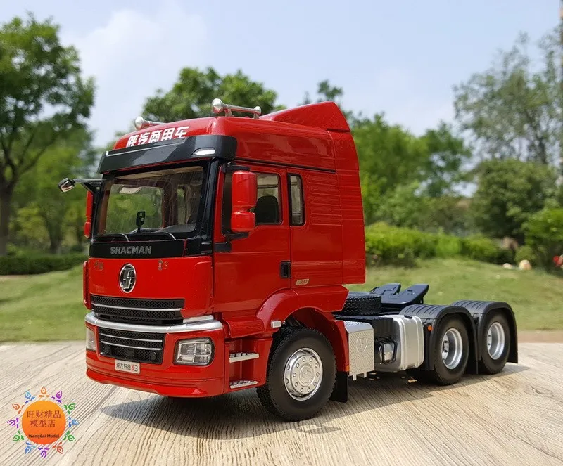 Collectible Alloy Toy Gift 1:24 Scale SHACMAN Xuande 6X4 Commercial Truck Tractor Trailer Vehicles DieCast Model