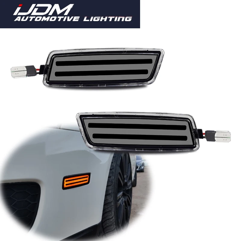 Conjunto de marcadores de luz led âmbar t10 para volkswagen, farol lateral automotivo, para modelos mk5, golf, gti coelho, mk6, golf tdi, 2 peças