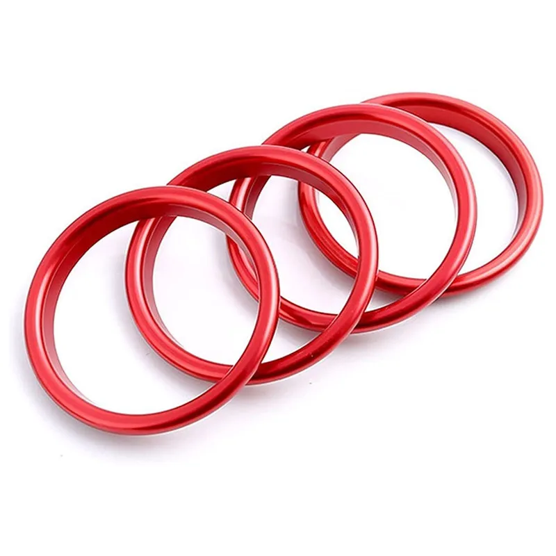 Aluminium Alloy Car Styling Accessories  Instrument Panel AC Air outlet Inner Decoration Ring Fit For Audi A1 2014-2017