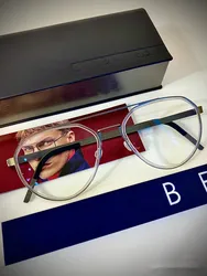 Denmark Brand Titanium Glasses Frame Women Ultralight Screwless Eyewear 9745 Men Double Beam Pilot Eyeglasses Blue Light Gafas