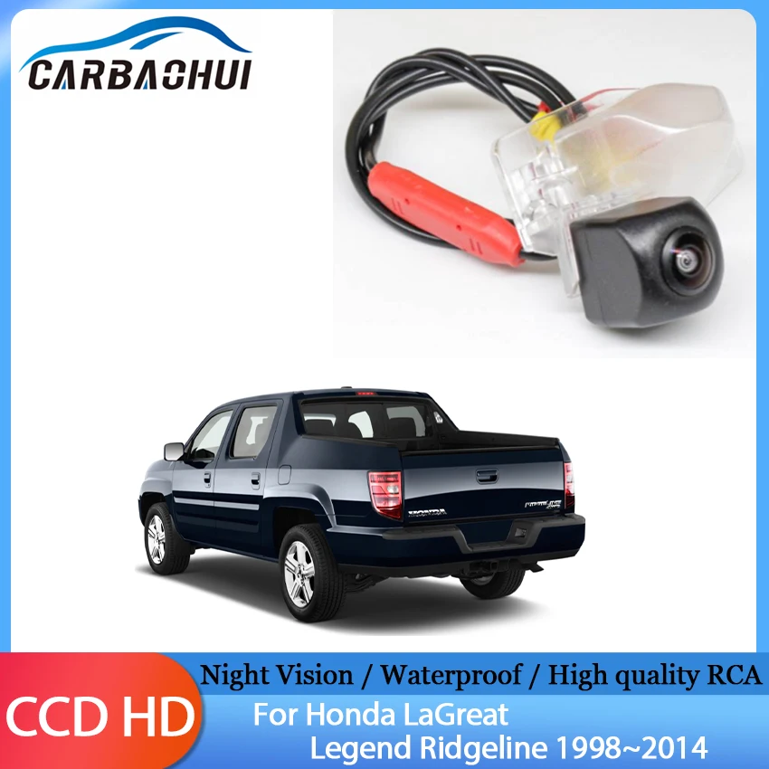 Night Vision Waterproof High quality RCA Car Rear View Reverse Backup Camera For Honda LaGreat Legend Ridgeline 1998~2014