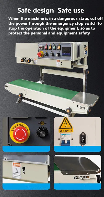 Machine de scellage à bande verticale d'encre solide de haute qualité, pour l'eau et les jus