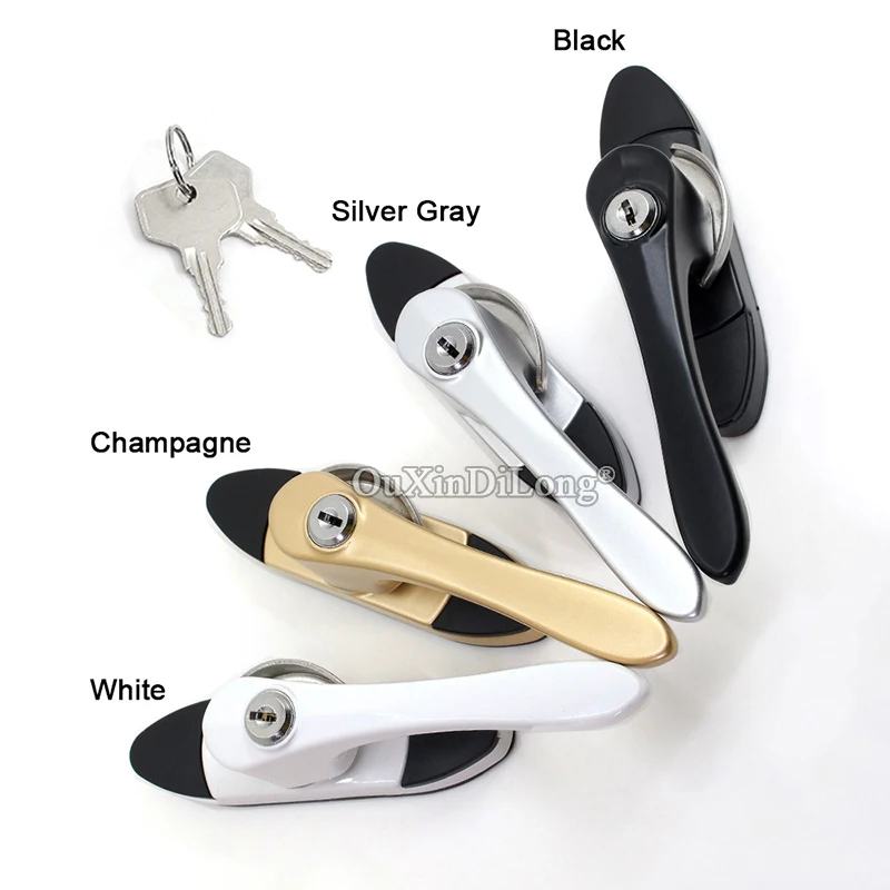 2PCS Heavy Push / Pull Sliding Door Hook Locks Aluminium Plastic Steel Anti-theft Window Locks Latches Baby Safety Protect Lock
