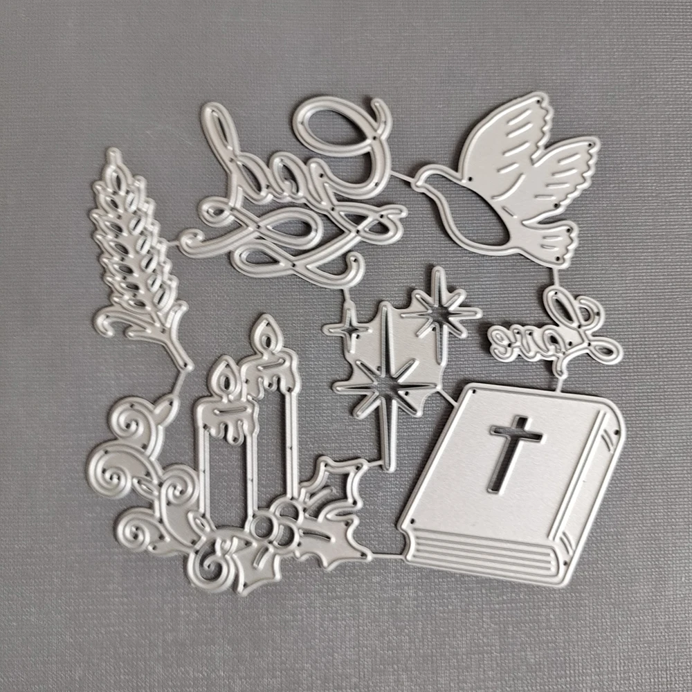 Christianity 7pcs New Metal Steel Cutting Dies Stencils for Making Scrapbooking DIY Album Paper Cards Embossing Die