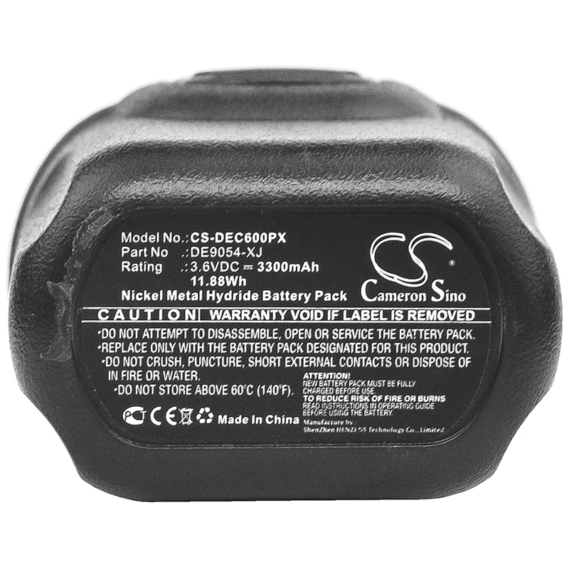 Cameron Sino Battery for Dewalt DE9054 DE9054-XJ fits DC600 Screwdriver DC600KA DC600-GB Power Tools Replacement battery  3300mA