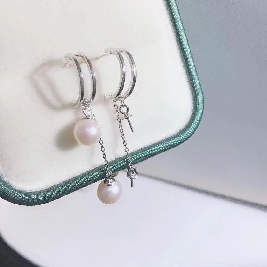 

Hot Cheap 925 Sterling Silver Earrings Findings Settings Base Mountings Parts Mounts for Coral Pearls Agate Crystal Stones Beads