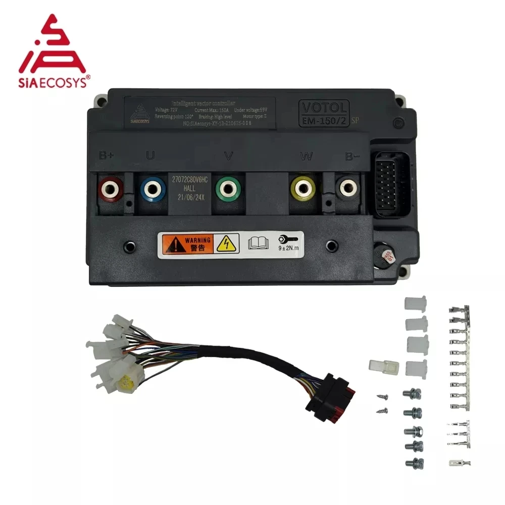 

US Warehouse VOTOL Controller Programmable EM150-2SP 72V 150A Rated With CAN-BUS And Regen For 138 3KW V3 Mid Drive Motor 100KPH