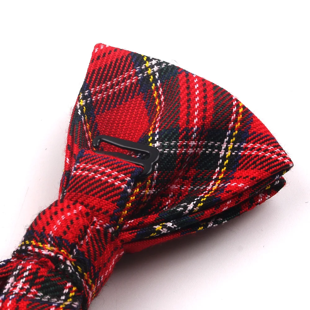 Yeni erkek ekose papyon İngiltere tarzı papyon s erkekler kadınlar için ayarlanabilir erkek fiyonk kravat düğün Casual pamuk takım elbise bowties